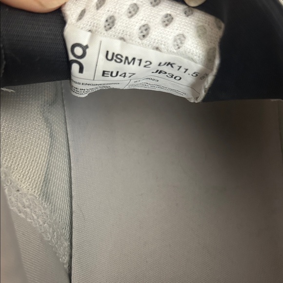 On cloud monster  2 Running White and Blue Sneakers with Red Accents - Picture 6 of 12